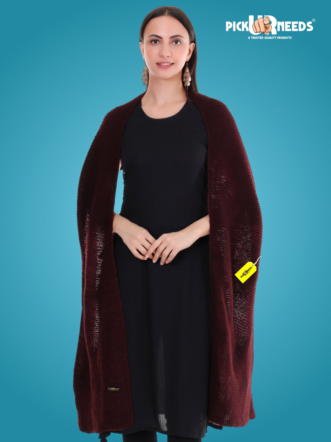 Pick Ur Needs Soft & Elegant Women’s Winter Scarf Wool Blend Knitted Muffler For Cold Weather Wrap
