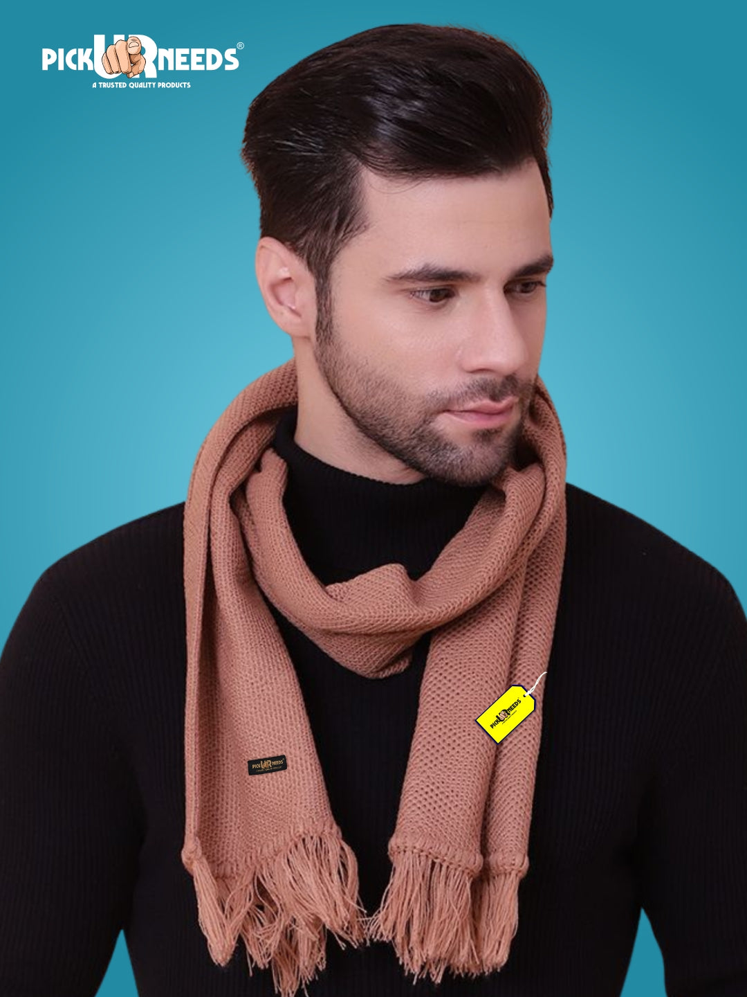 Pick Ur Needs Premium Soft, Warm & Breathable Wool Blend Winter Scarf for Men Fashionable Elegant Muffler