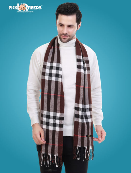Pick Ur Needs Stylish Men’s Muffler – Warm, Soft & Trendy Winter Accessory