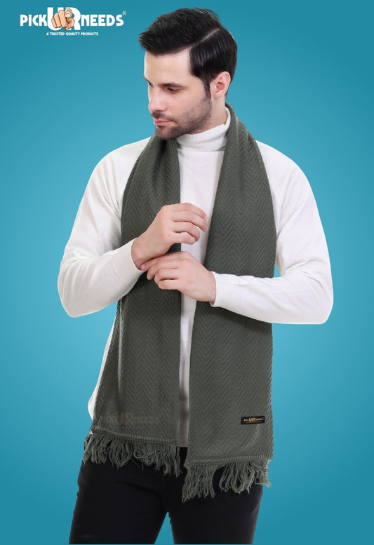 Pick Ur Needs Stylish Men’s Muffler – Warm, Soft & Trendy Winter Accessory