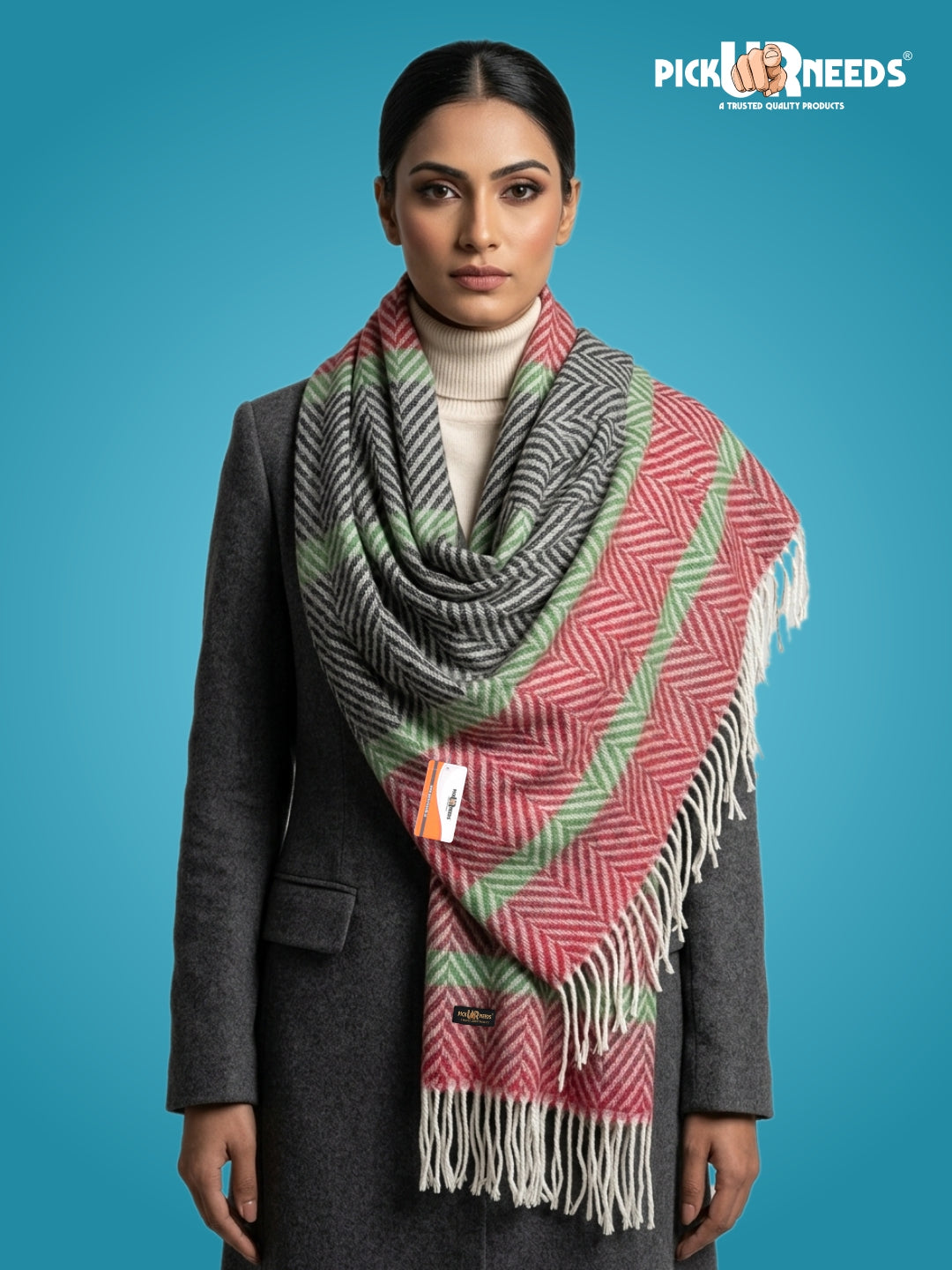 Pick Ur Needs Women's Designer Shawl Cozy Winter Wrap Soft Lightweight Shawl for Office & Travel