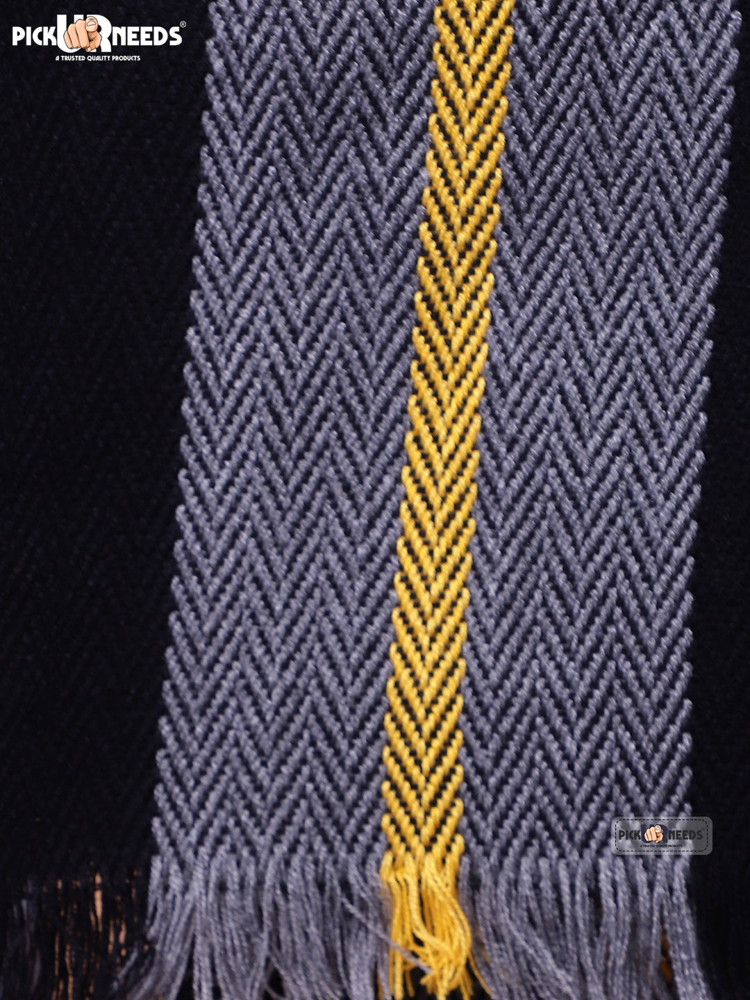 Pick Ur Needs Premium Men's Warm And Stylish Woolen Muffler With Multicolour Stripes And Stylish Tussles Ends