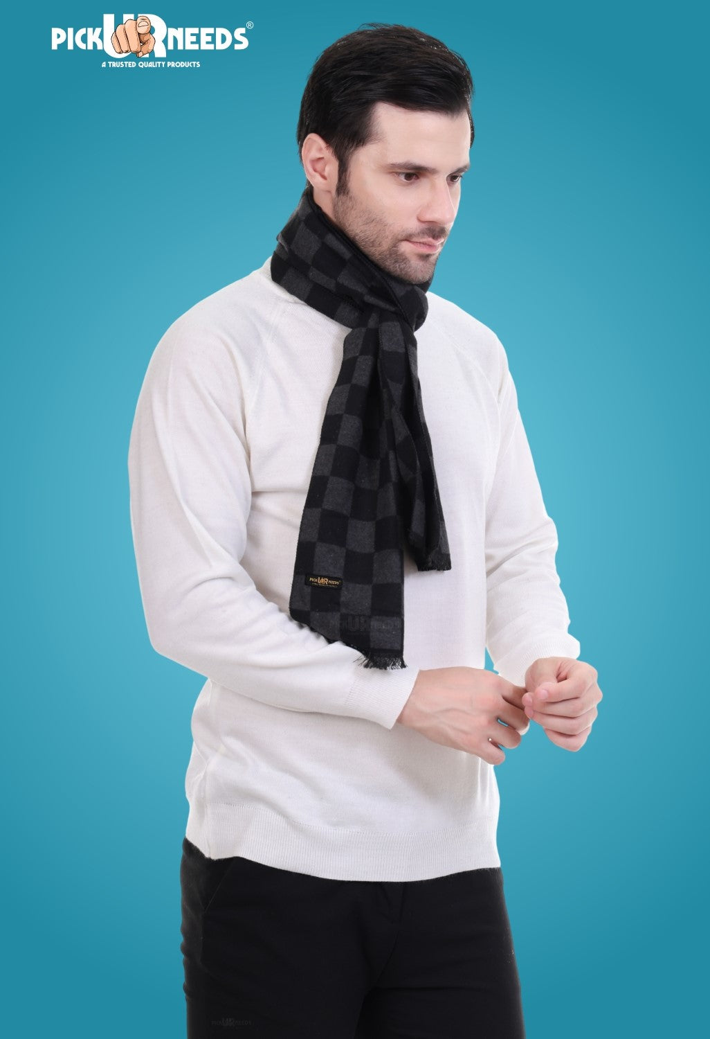 Pick Ur Needs Stylish Men’s Muffler – Warm, Soft & Trendy Winter Accessory