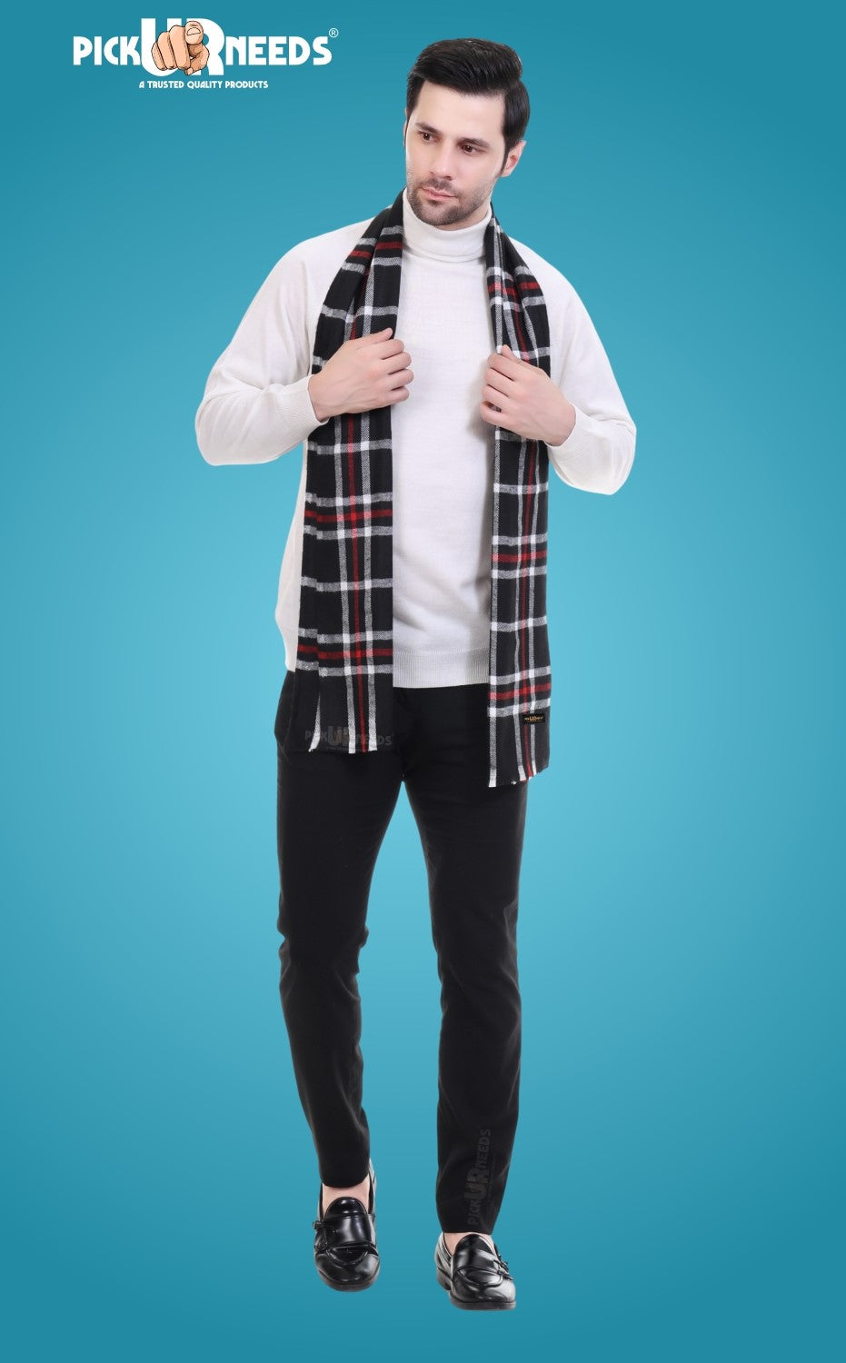 Pick Ur Needs Stylish Men’s Muffler – Warm, Soft & Trendy Winter Accessory