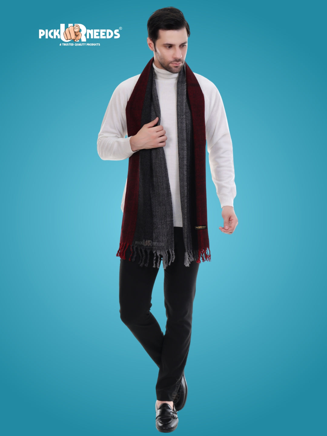 Pick Ur Needs Stylish Men’s Muffler – Warm, Soft & Trendy Winter Accessory