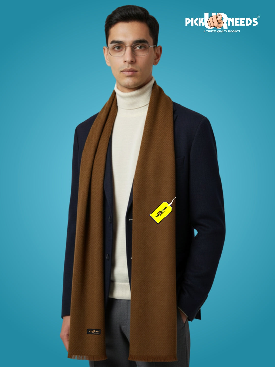 Pick Ur Needs Men’s Classic Winter Muffler Ultra-Soft Woolen Scarf with Premium Finish for Formal & Casual Outfits