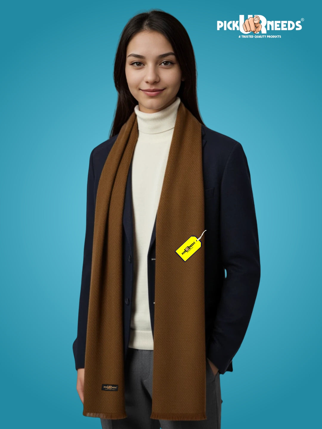 Pick Ur Needs Women's Soft Wool Blend Shawl Warm Winter Wrap Stylish Ethnic Stole for Ladies