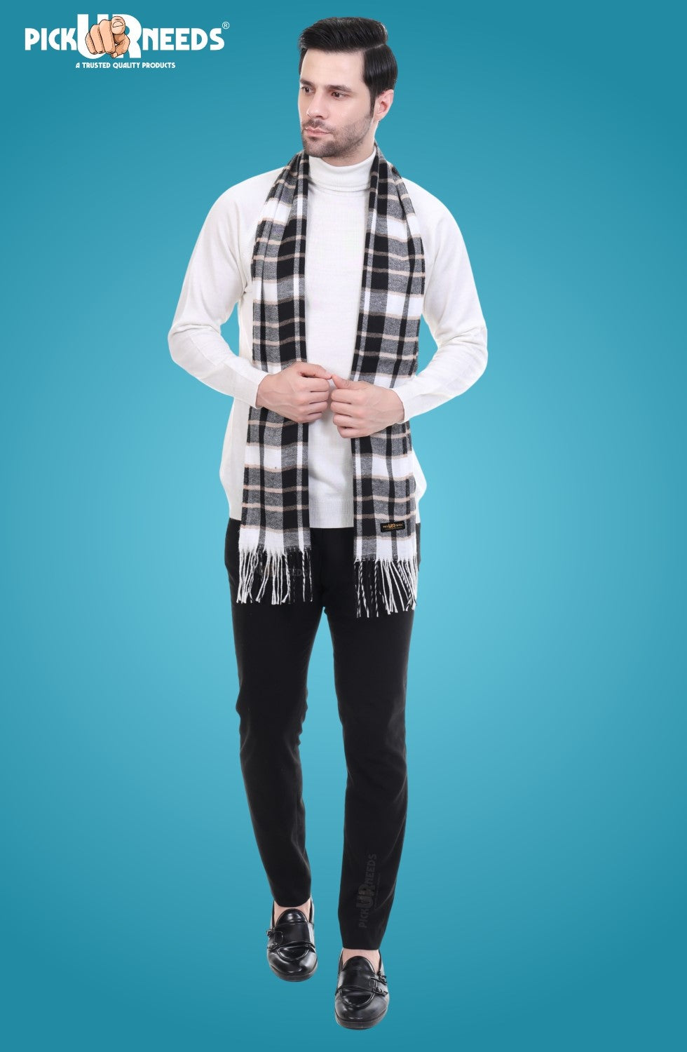 Pick Ur Needs Stylish Men’s Muffler – Warm, Soft & Trendy Winter Accessory