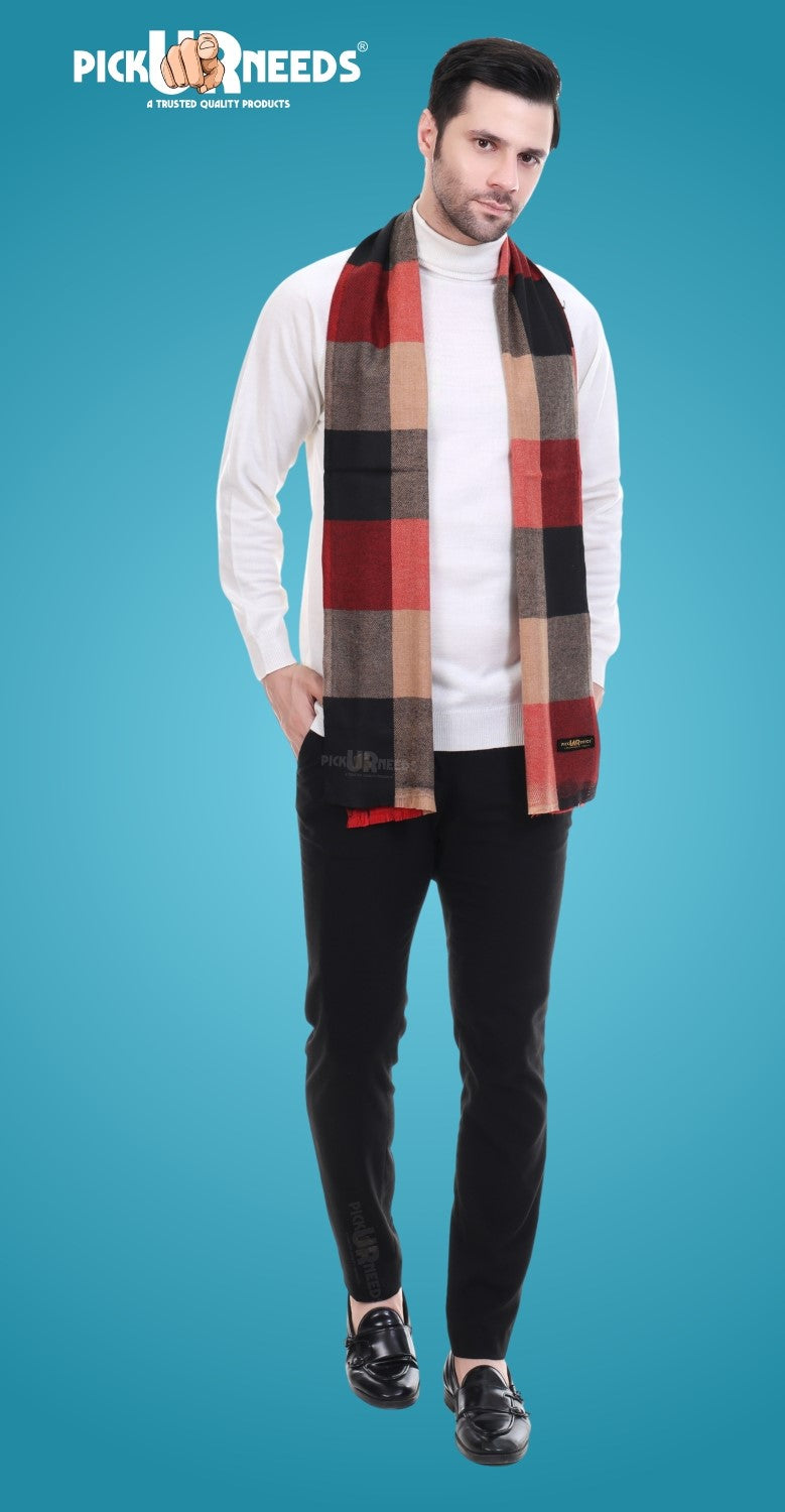 Pick Ur Needs Stylish Men’s Muffler – Warm, Soft & Trendy Winter Accessory