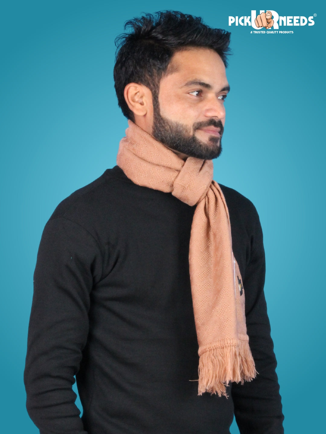 Pick Ur Needs Men’s Signature Winter Muffler Ultra-Soft Textured Scarf for Cold Weather Elegant Daily & Office Wear Muffler for Men