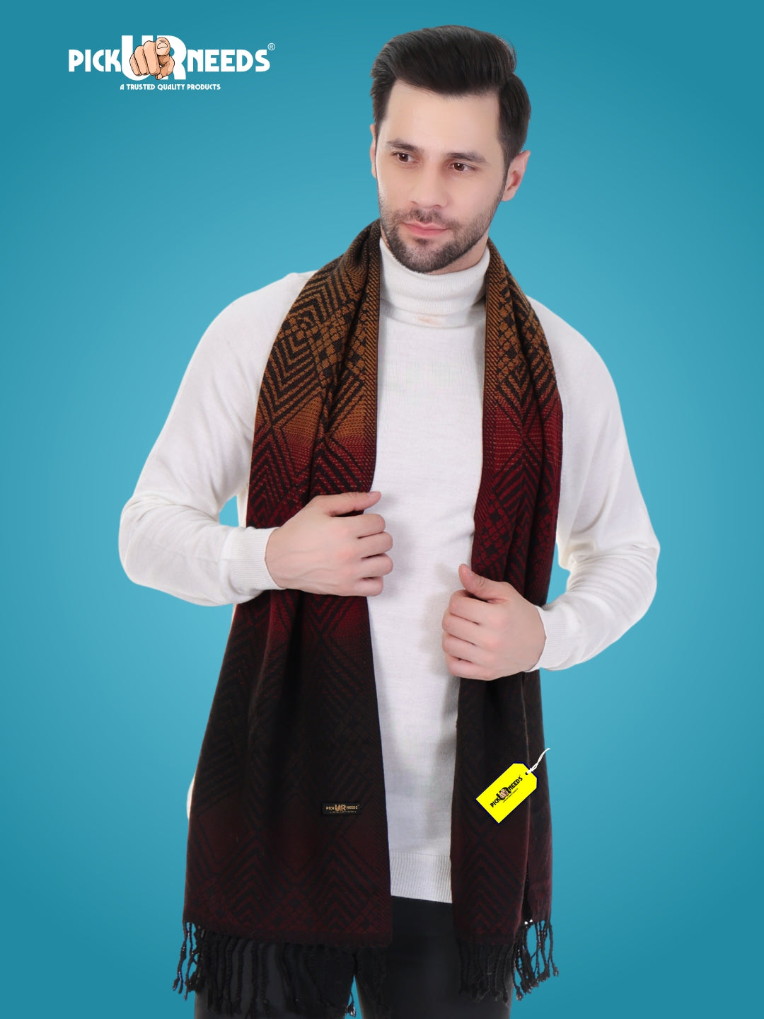 Pick Ur Needs Winter Premium Knitted Muffler for Men Stylish Warm Soft Scarf Durable Breathable Winter Neck Wrap