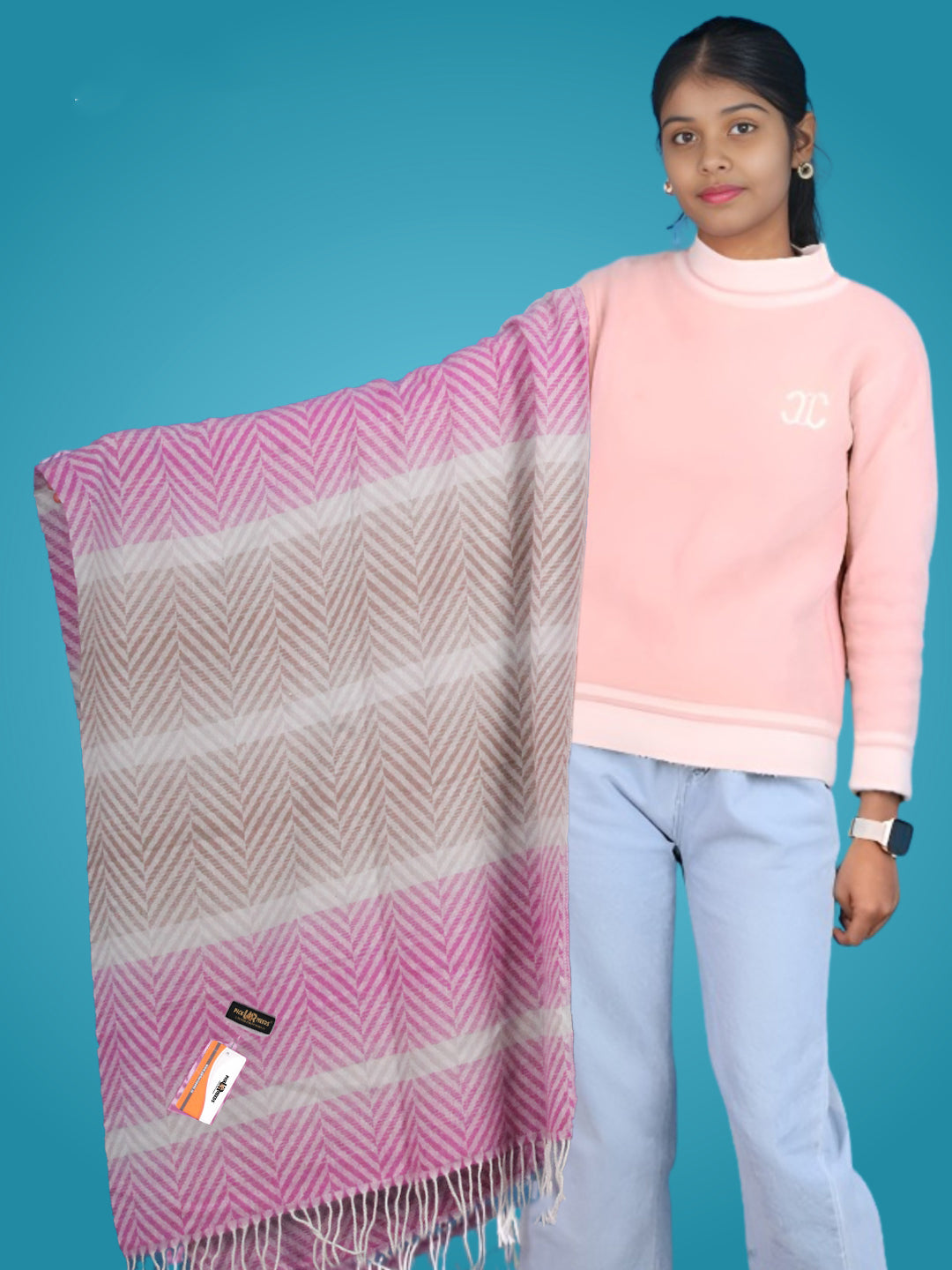 Pick Ur Needs Women's Designer Shawl Cozy Winter Wrap Soft Lightweight Shawl for Office & Travel