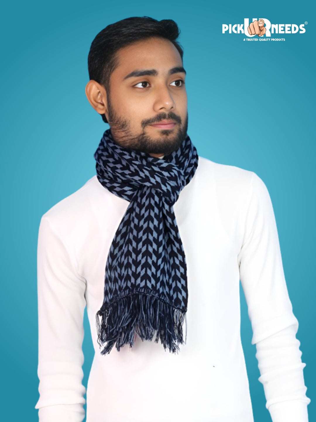Pick Ur Needs Men’s Knit Winter Muffler Wool-Blend Scarf for Men Stylish Warm Muffler for Office, Casual & Travel Wear