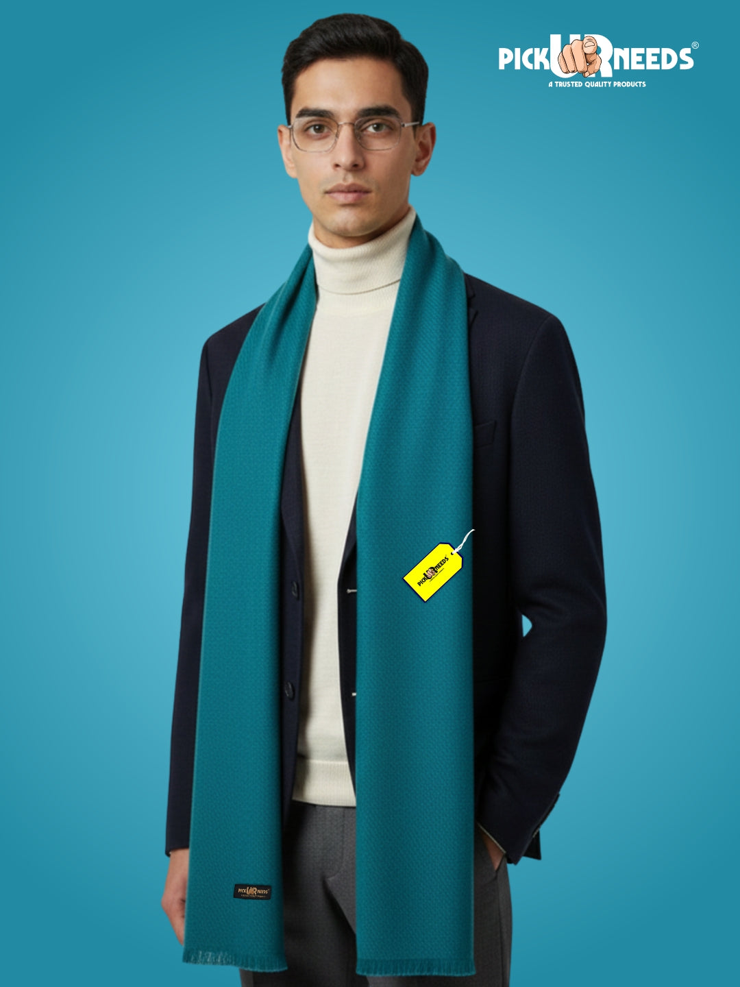 Pick Ur Needs Men’s Classic Winter Muffler Ultra-Soft Woolen Scarf with Premium Finish for Formal & Casual Outfits