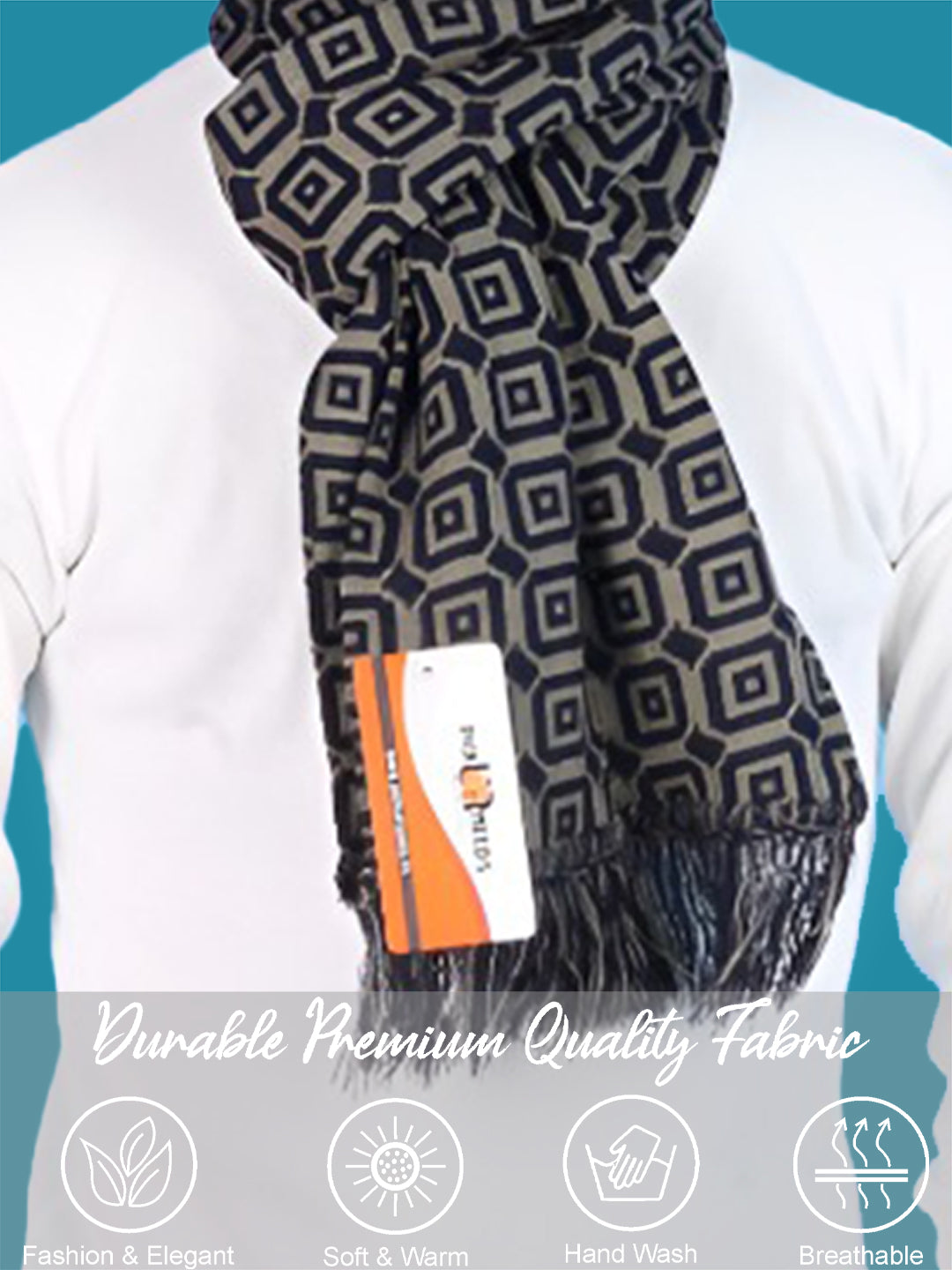 Pick Ur Needs Geometric Print Men Muffler