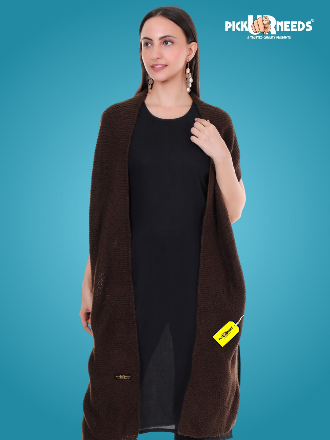 Pick Ur Needs Soft & Elegant Women’s Winter Scarf Wool Blend Knitted Muffler For Cold Weather Wrap