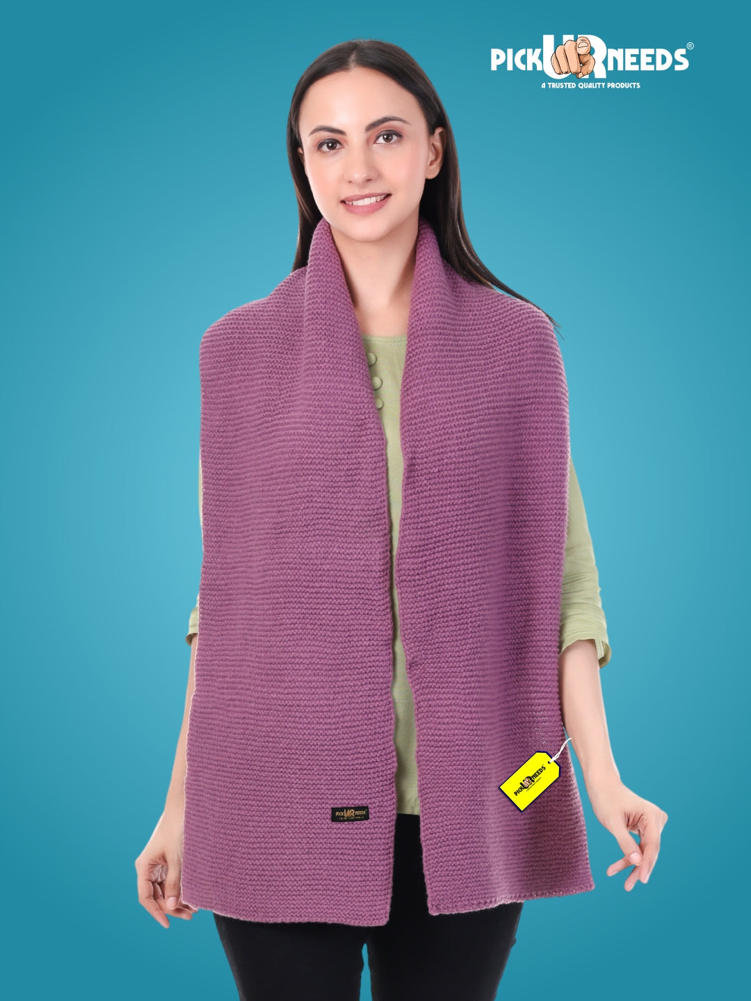 Pick Ur Needs Premium Knitted Winter Shawl/Stole for Women | Soft & Warm Woolen Wrap | Multipurpose Muffler,Shrug & Scarf