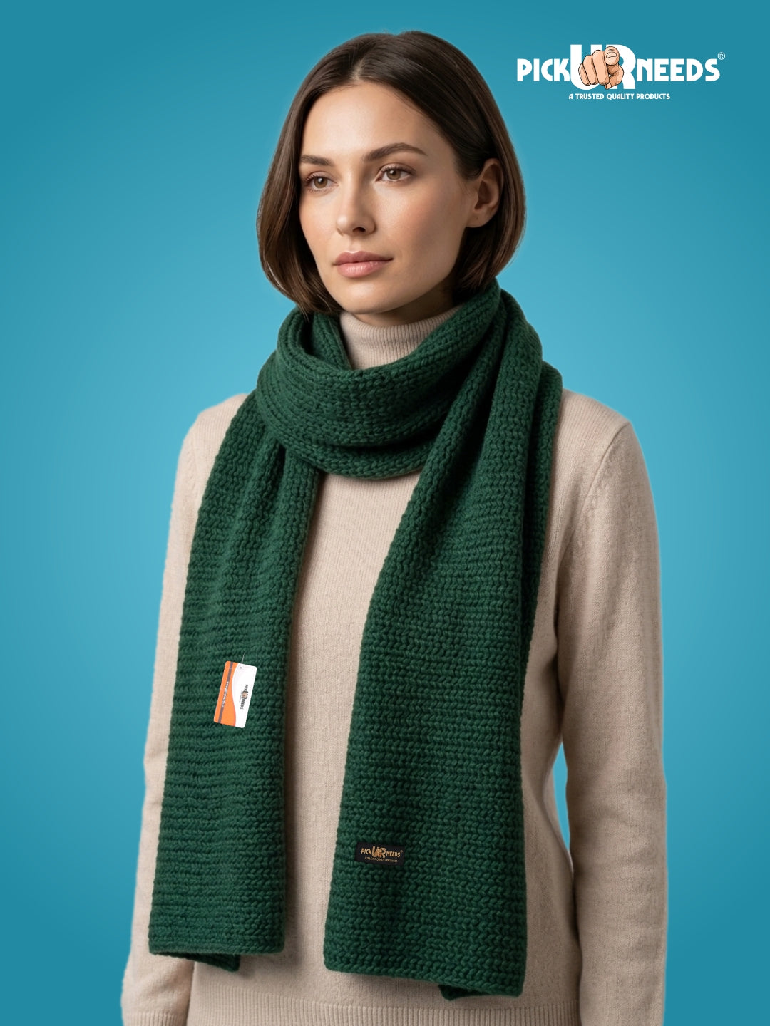 Pick Ur Needs Women's Knit Shawl Wrap with Border Soft, Warm & Lightweight Winter Stole Elegant Tan Bordered Scarf for Girls