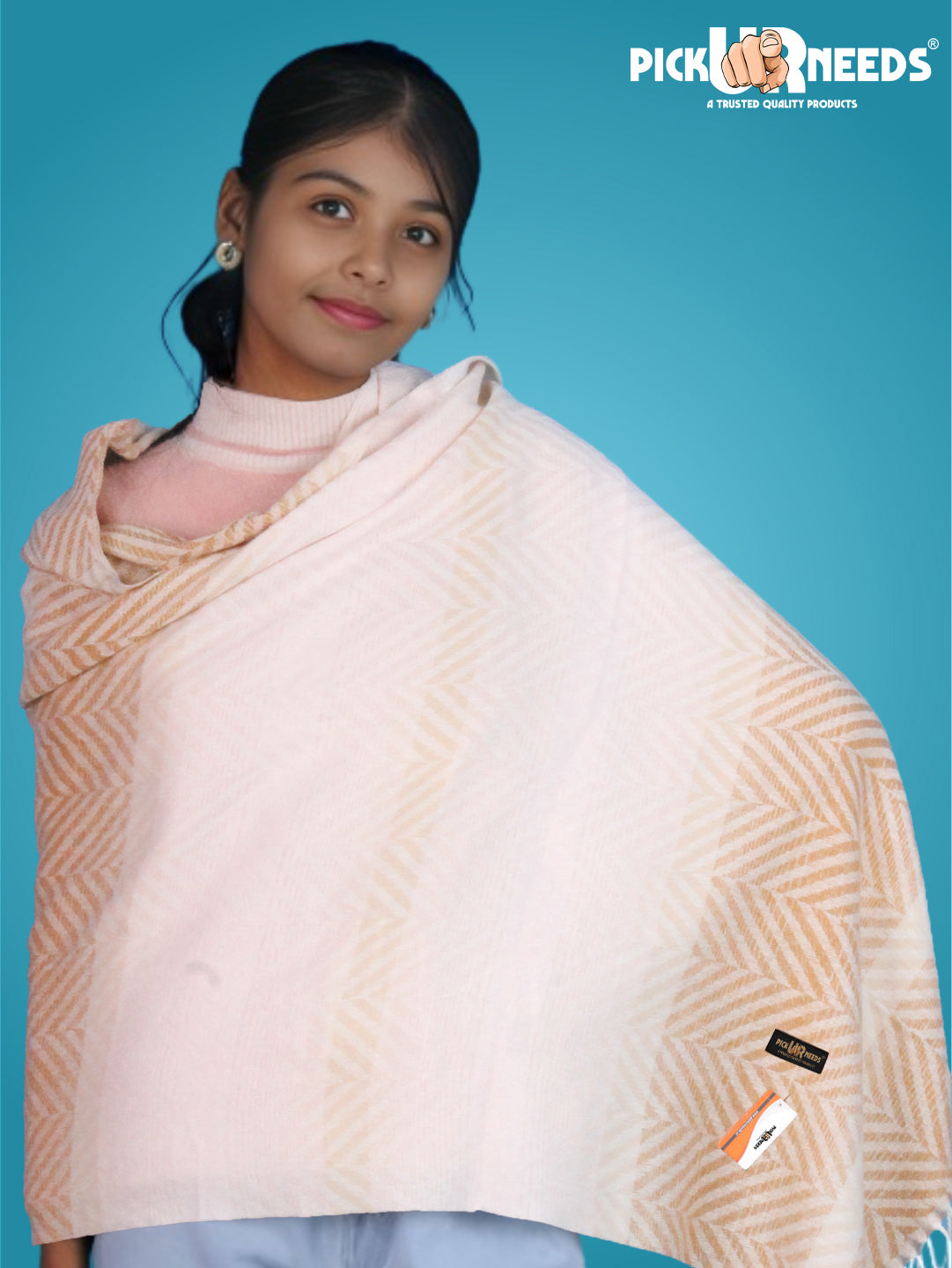 Pick Ur Needs Women's Designer Shawl Cozy Winter Wrap Soft Lightweight Shawl for Office & Travel