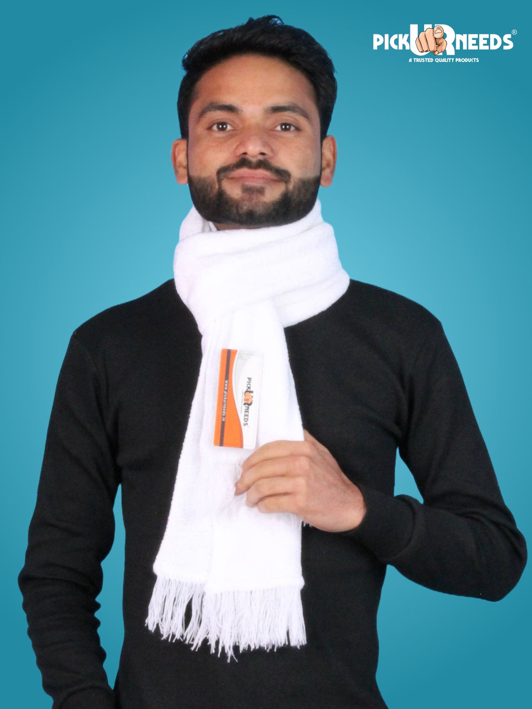 Pick Ur Needs Premium Soft Winter Muffler for Men Lightweight Warm Woolen Scarf Stylish Neck Muffler for Outdoor & Casual Use