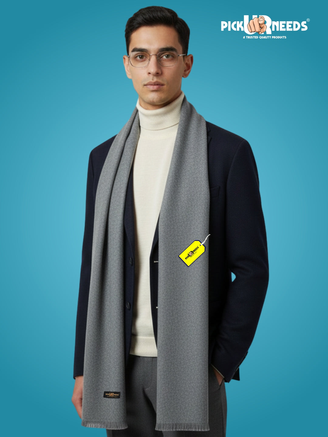 Pick Ur Needs Men’s Classic Winter Muffler Ultra-Soft Woolen Scarf with Premium Finish for Formal & Casual Outfits