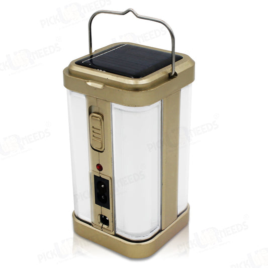 Pick Ur Needs Solar Rechargeable Home Emergency Floor Lantern Lamp Light 4 Side Tube