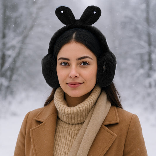 Pick Ur Needs Stylish Stone Design Foldable / Adjustable Ear Muff High Quality Furr Ear Warmer Ear Muff