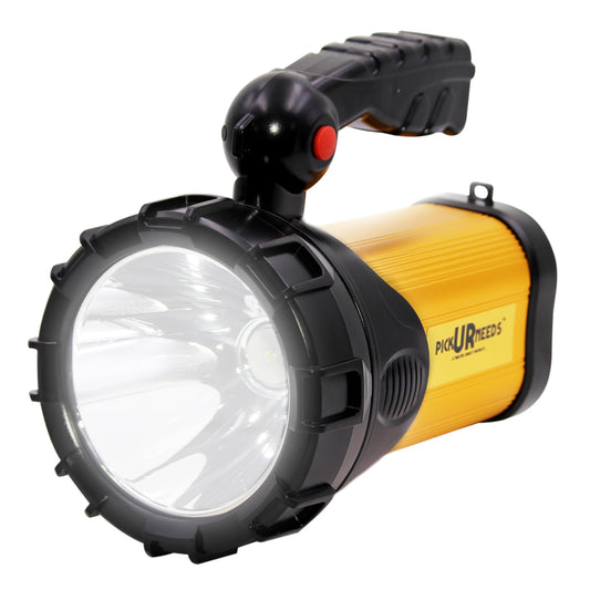 Pick Ur Needs 250W Kissan Long Range Rechargeable Emergency Search Torch | High Power LED Spotlight | 4500mAh Lithium Battery | Handheld Torch with Charger