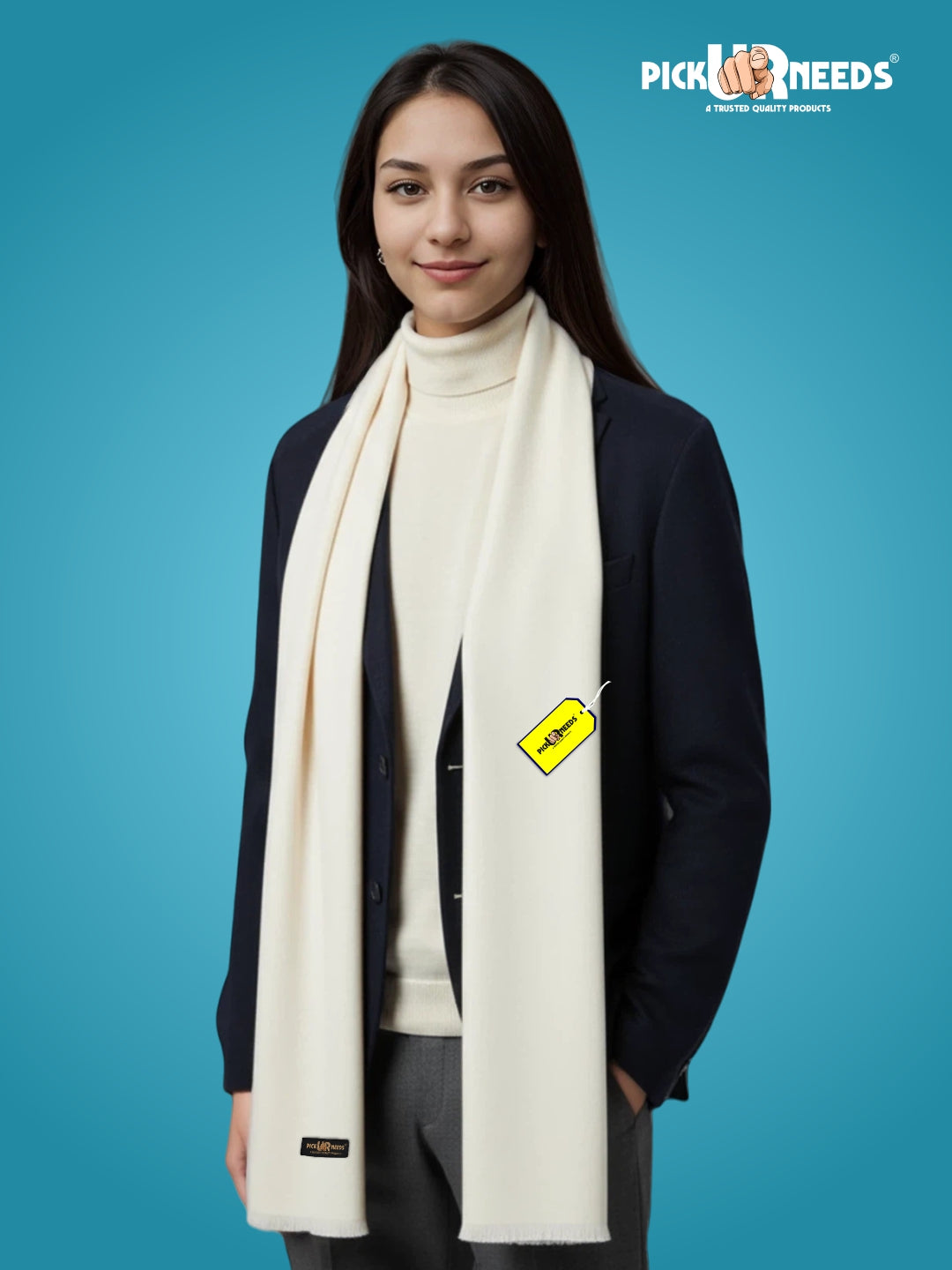 Pick Ur Needs Women's Soft Wool Blend Shawl Warm Winter Wrap Stylish Ethnic Stole for Ladies
