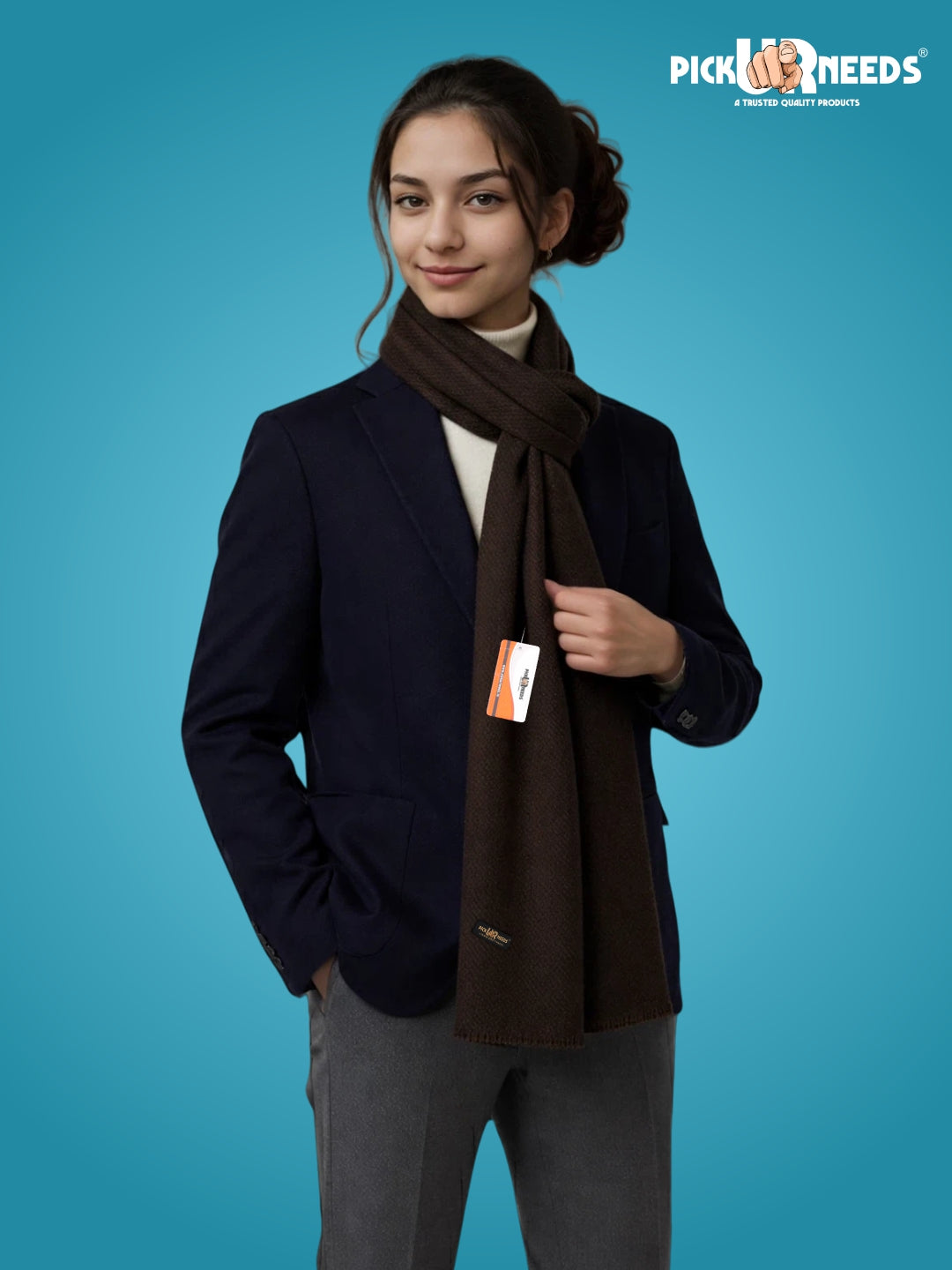 Pick Ur Needs Women's Soft Wool Blend Shawl Warm Winter Wrap Stylish Ethnic Stole for Ladies