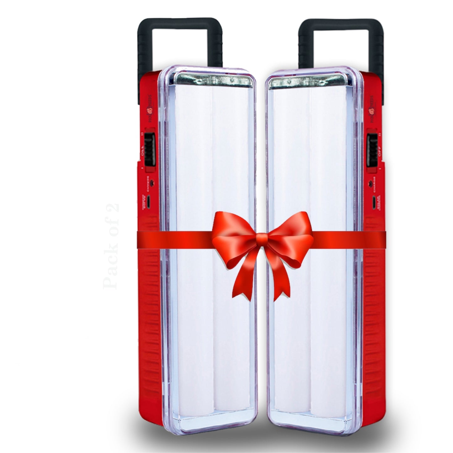 Pick Ur Needs Rechargeable High Bright 2 Tube Emergency Floor Lantern Lamp Light With 7 hrs Flood Lamp Emergency Light