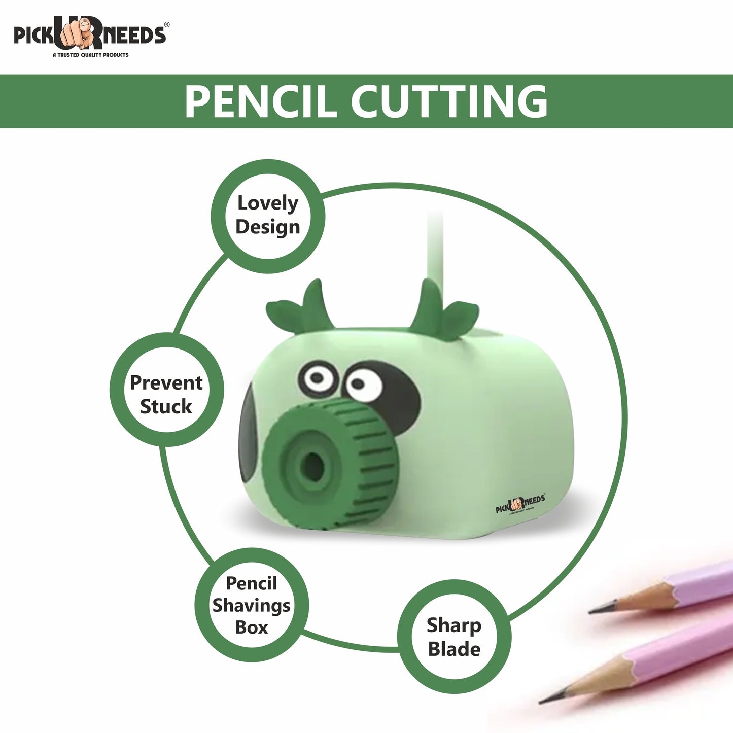 Pick Ur Needs Mini Study Table LED Desk Lamp Pen Holder Pencil Sharpening USB Charging Table Lamp