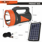 Pick Ur Needs 50W Solar Rechargeable Long Range Search Light + 2 Side Extra Bright Tube 6 hrs Torch Emergency Light