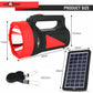 Pick Ur Needs 50W Solar Rechargeable Long Range Search Light + 2 Side Extra Bright Tube 6 hrs Torch Emergency Light