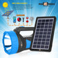 Pick Ur Needs 50W Solar Rechargeable Long Range Search Light + 2 Side Extra Bright Tube 6 hrs Torch Emergency Light