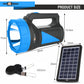 Pick Ur Needs 50W Solar Rechargeable Long Range Search Light + 2 Side Extra Bright Tube 6 hrs Torch Emergency Light