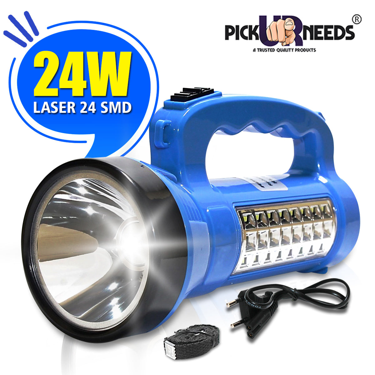 Pick Ur Needs Long Range Search Light 24 Watt Waterproof Led Torch High Power Side Led Emergency Light