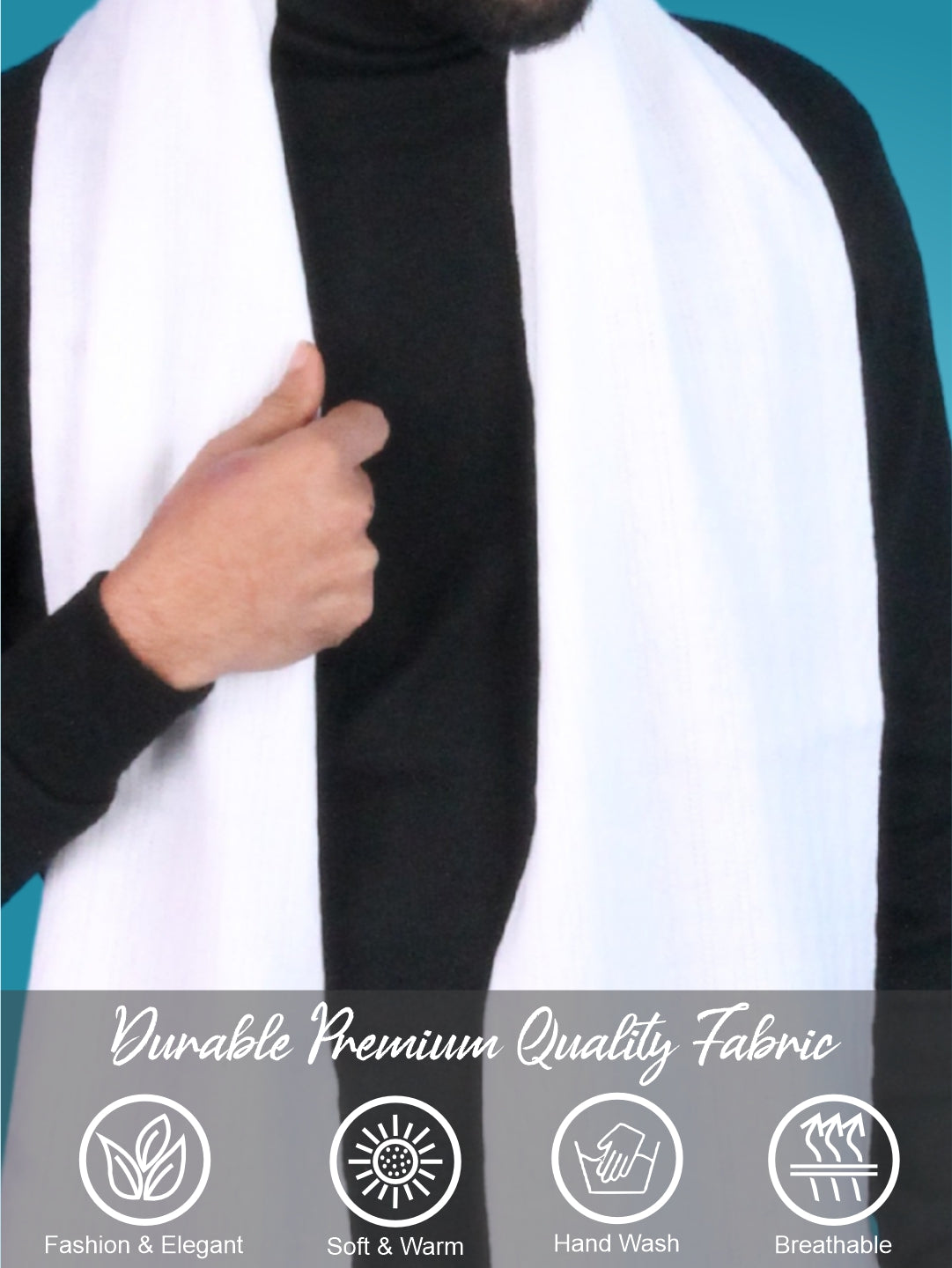 Pick Ur Needs Men’s Winter Woolen Muffler Soft & Warm Knitted Scarf with Fringes Premium Warm Mufflers