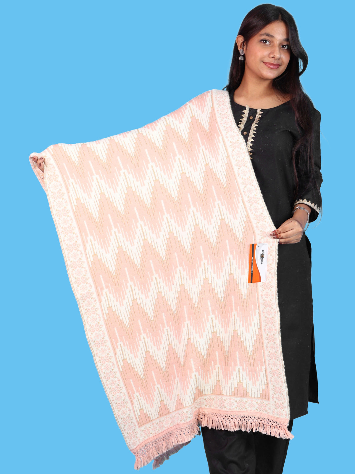 Pick Ur Needs Premium Wool Shawl For Womens & Girls Winter Muffler Soft Knitted Designer Wrap Warm Stole