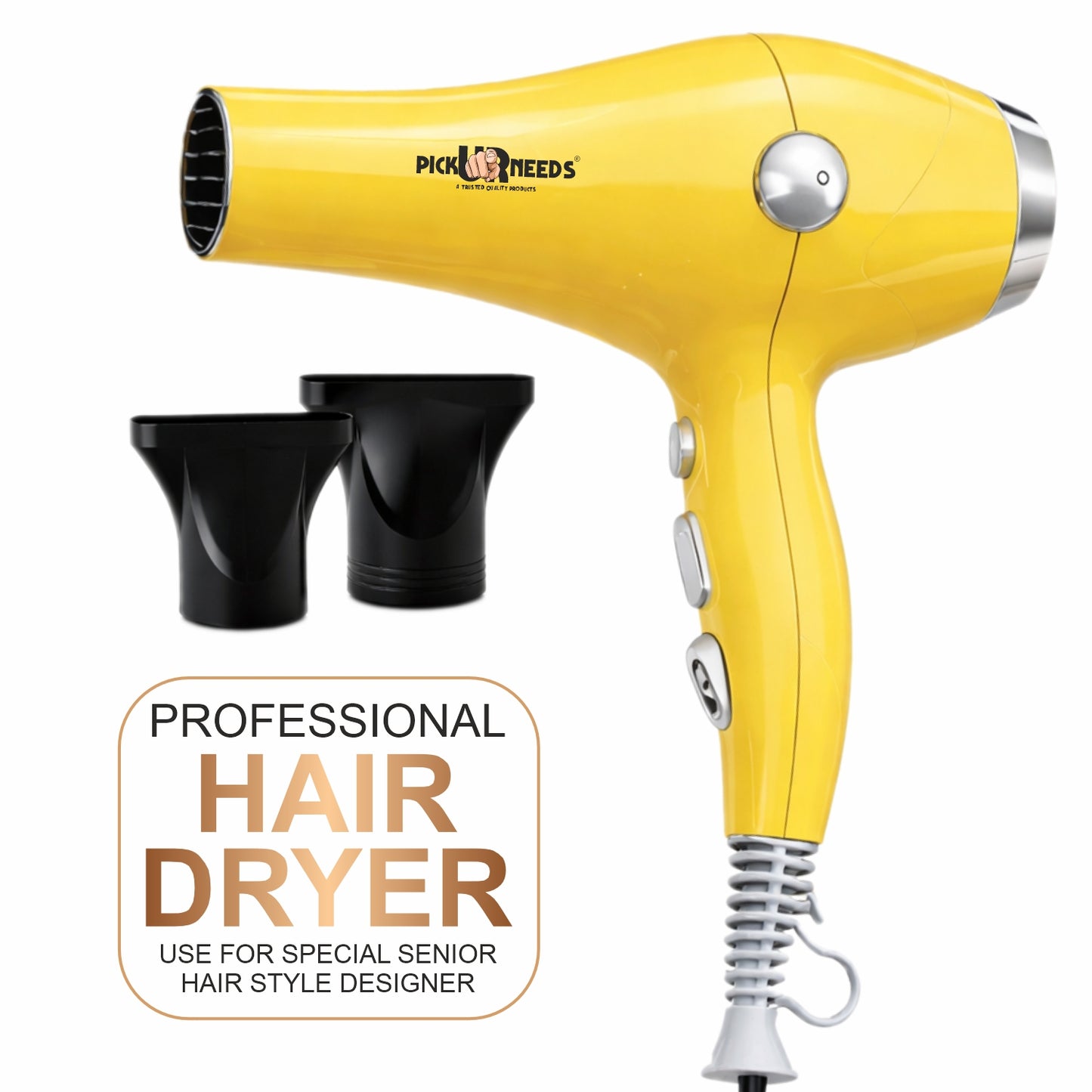 Pick Ur Needs Hair Dryer for Women & Men Quick Dry Hot and Cold Air Low Noise Dryer Hair Dryer