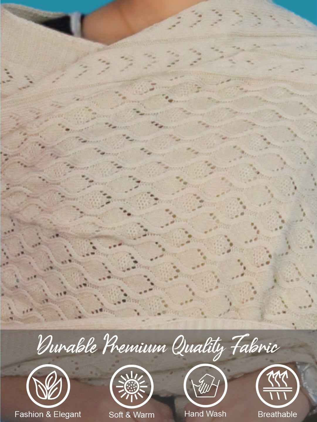Pick Ur Needs Wool Self Design Women Shawl