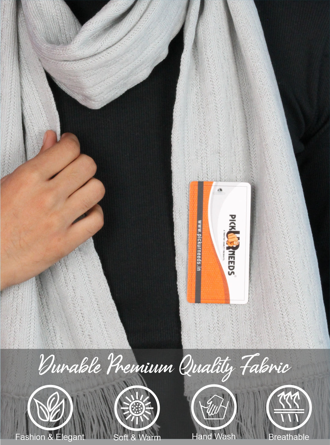 Pick Ur Needs Men’s Winter Woolen Muffler Soft & Warm Knitted Scarf with Fringes Premium Warm Mufflers