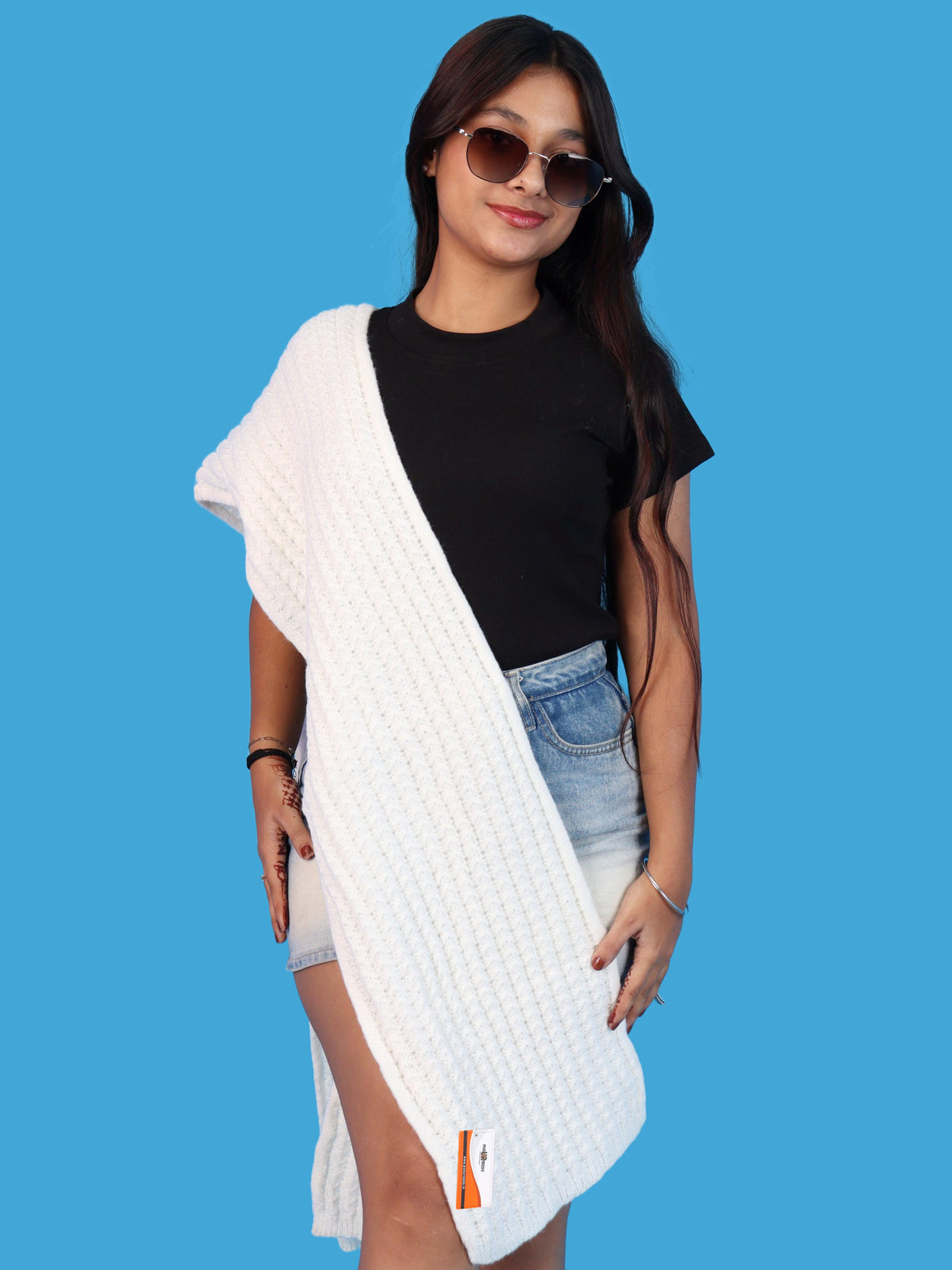 Pick Ur Needs Women Girls Premium Knitted Muffler Soft Cozy Winter Neck Scarf Long Warm Wrap Stylish Winter Accessory