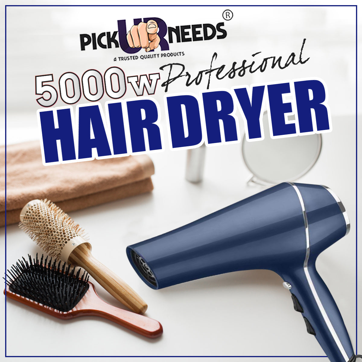 Pick Ur Needs Professional Stylish Hair Dryer With Over Heat Protection Hot And Cold Dryer 5000 Watt Hair Dryer