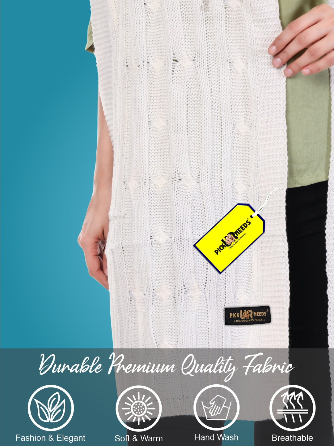 Pick Ur Needs Women’s Woolen Muffler Soft & Warm Knitted Scarf Winter Neck Wrap Premium Acrylic Wool Stylish Hand-Washable