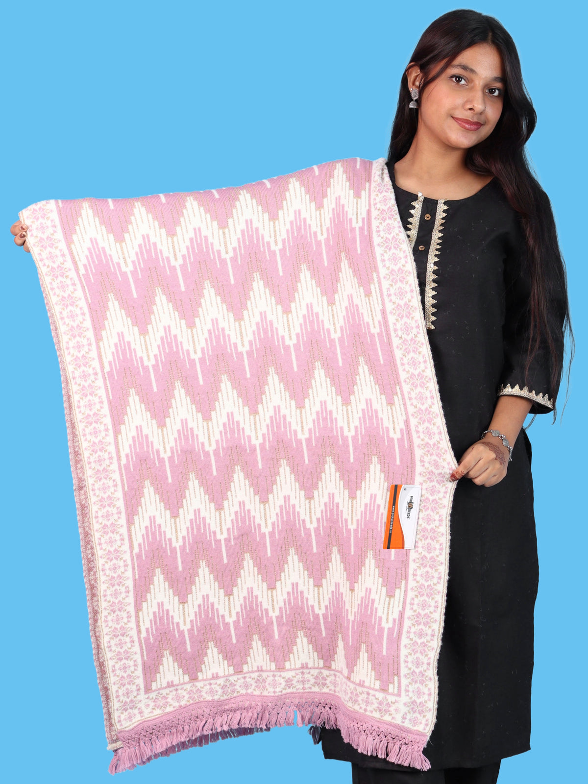 Pick Ur Needs Premium Wool Shawl For Womens & Girls Winter Muffler Soft Knitted Designer Wrap Warm Stole