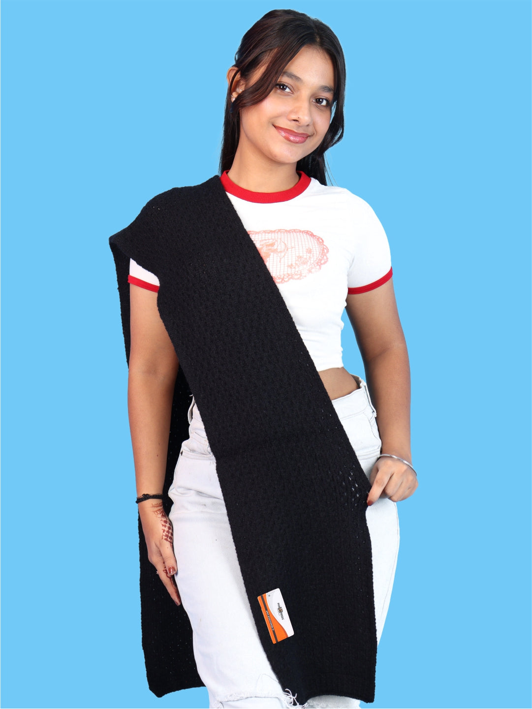 Pick Ur Needs Womens Soft Muffler Scarf, Lightweight Knitted Winter Stole, Warm & Cozy Long Neck Wrap for Women & Girls