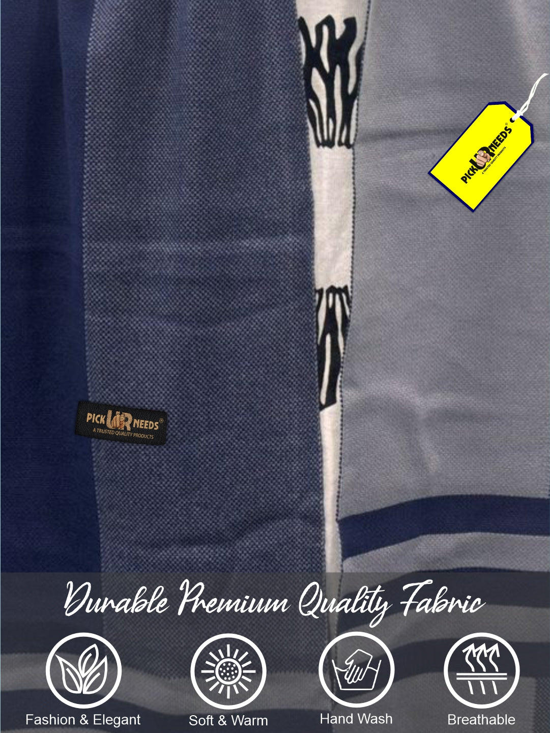 Pick Ur Needs Men’s Premium Winter Wool Muffler – Soft & Warm Knitted Scarf for Casual, Office & Travel Stylish Stripe Design