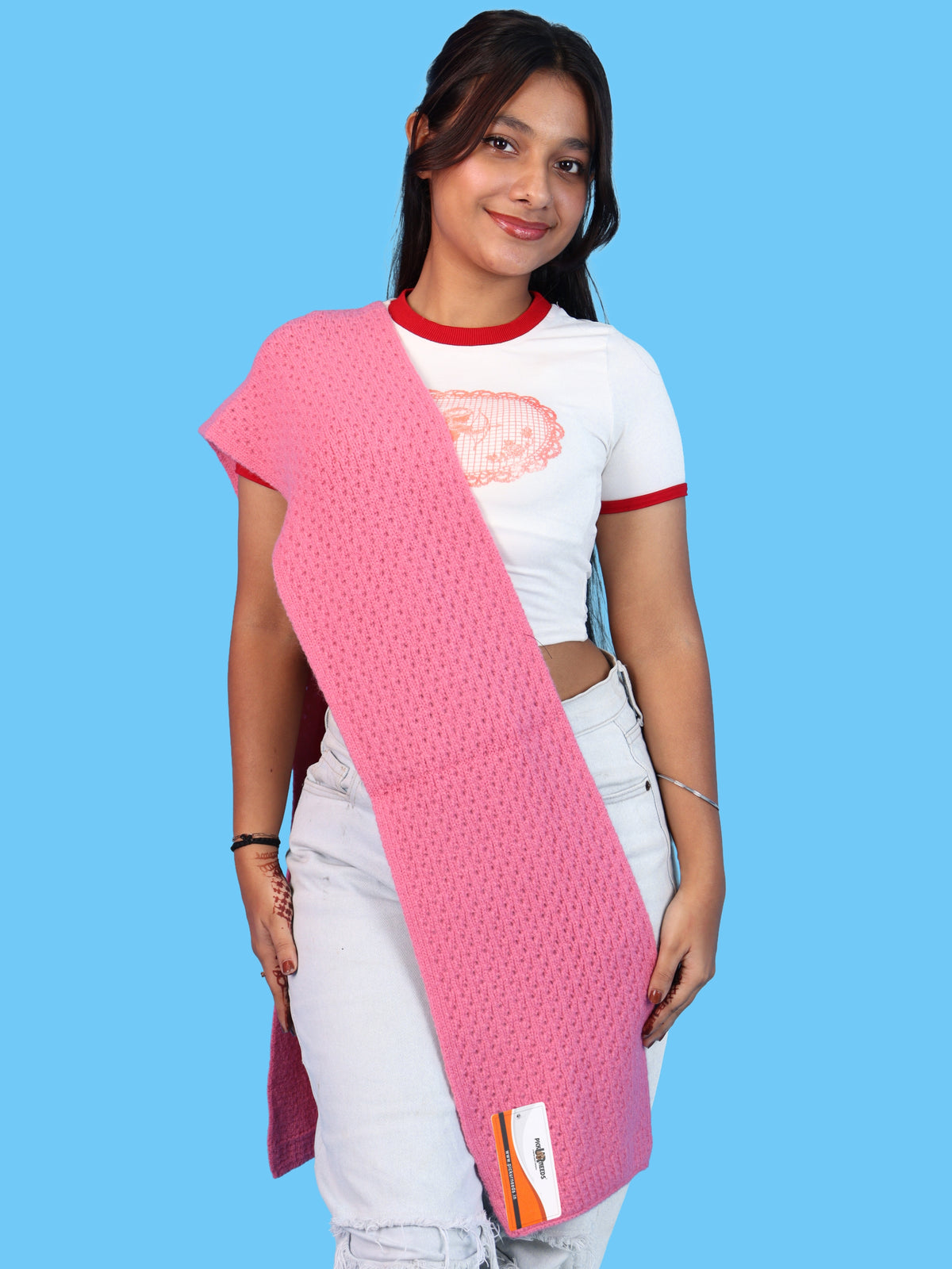Pick Ur Needs Womens Soft Muffler Scarf, Lightweight Knitted Winter Stole, Warm & Cozy Long Neck Wrap for Women & Girls