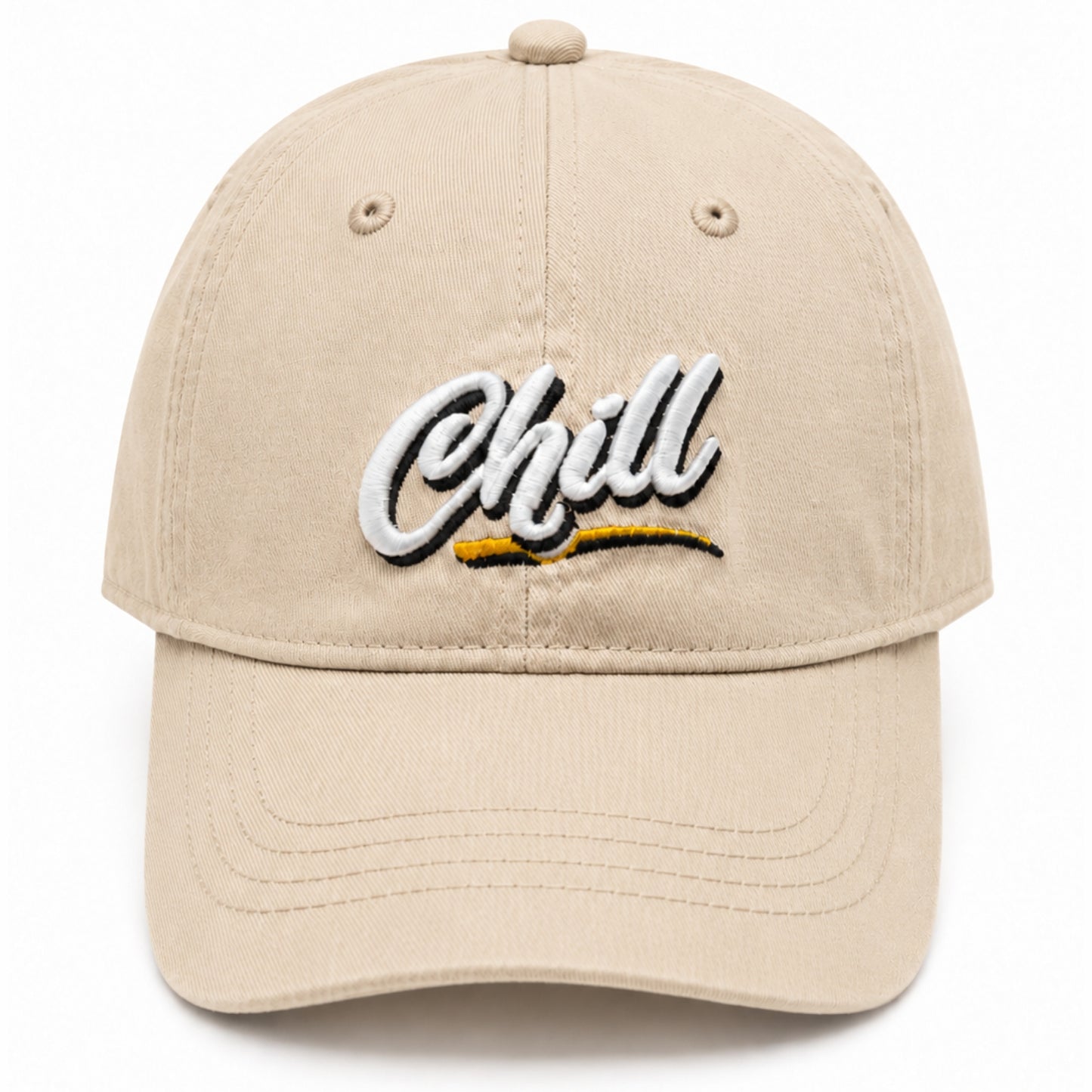 Pick Ur Needs Chill Embroidered Baseball Cap, Adjustable Dad Hat, Everyday Essential Sun Protection Caps Kids